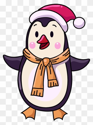 Christmas Penguin Clipart - Png Download