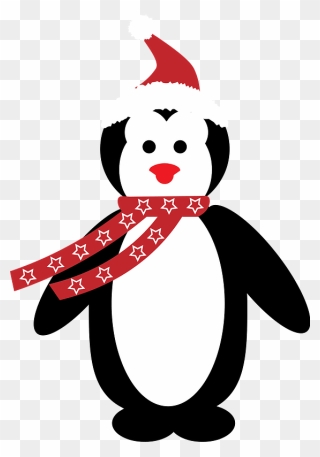Christmas Penguin Clipart - Pingviini Joulu - Png Download