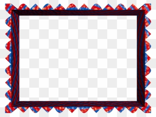 Fancy Loop Cut Border In Red Blue Color, Rectangular - Portable Network Graphics Clipart