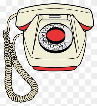 Telephone - Old Fashioned Phone Cartoon Clipart