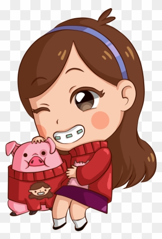 Gravity Falls Drawings - Gravity Falls Mabel And Waddles And Dipper Clipart