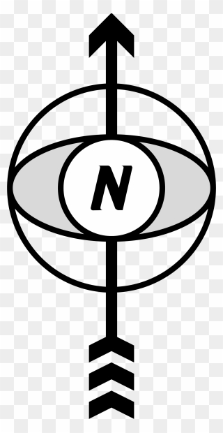 Transparent North Pole Clipart - Symbol Arrow North Line - Png Download