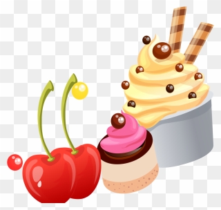 Ice Cream Waffle Fruit - Ice Cream Clipart