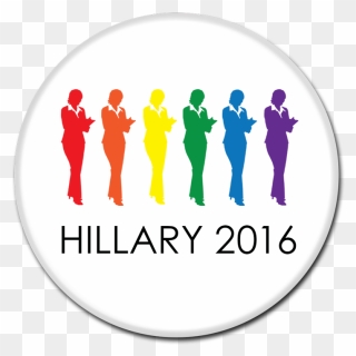 Hillary Clinton Button - Silhouette Clipart