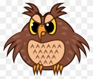 A Picture Of An Angry Owl - Cartoon Owl Angry Clipart