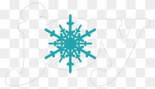 Winter Note Card - Snowflake Icon Minimalist Clipart