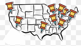 Us Map Sketch Clipart