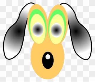 Cartoon Dog With Large Eyes Svg Clip Arts - Png Download