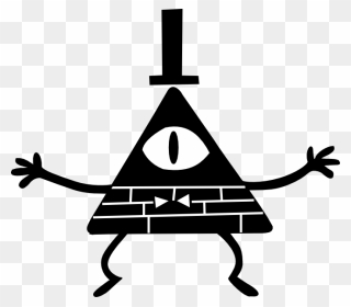 Bill Cipher Black And White Clipart