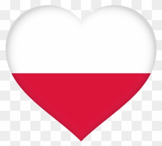 Poland Flag In Heart Clipart