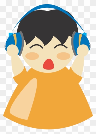Free Vector Boy With Headphone2 - Animasi Orang Mendengar Musik Clipart