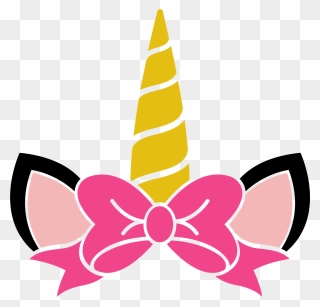 Unicorn With Pink Bow Clipart