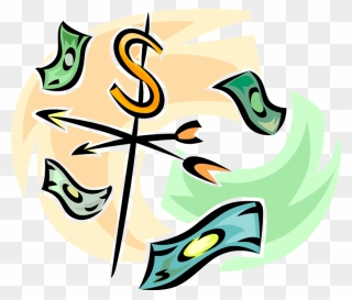Money Blowing Clipart Clip Art Library Weathervane - Png Download