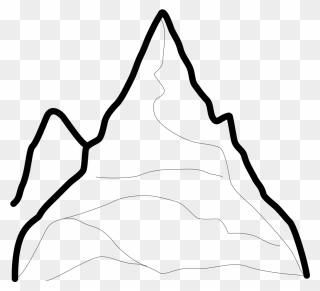Chain Of Mountains Svg Clip Arts - Mount Everest Drawing Easy - Png Download