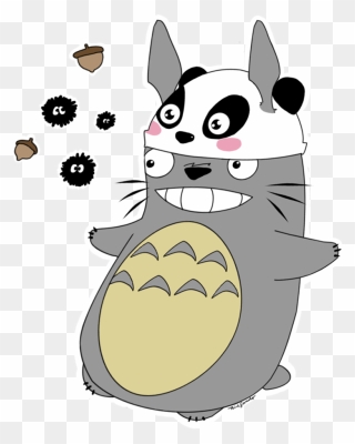 Giant Panda Cat Cartoon Drawing Fan Art - Totoro Panda Clipart