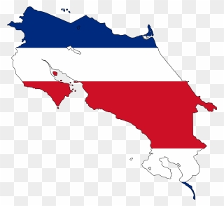 Costa Rica Flag Png - Costa Rica Flag Map Clipart