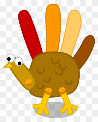 Island Paradise Hand Turkey - Turkey Hand Png Clipart