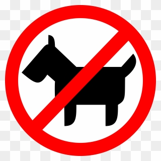 No Dogs Round Sign Vector Image - No Animals Clipart - Png Download