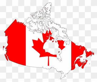 Canada Flag Map Clipart