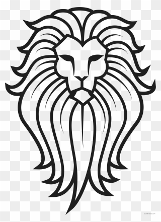 Lion Tattoo Animal Free Black White Clipart Images - Tattoo Lion Drawing - Png Download