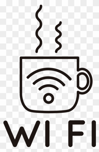 Wi Fi Coffee Business Sticker Clipart