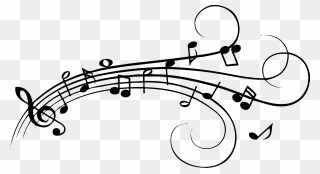 Music Notes Drawing, Transparent Png - Clipart Music Notes Flowing