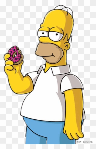 Https - //www - Stickpng - Https - //www - Stickpng - Homer Simpson Donuts Painting Clipart