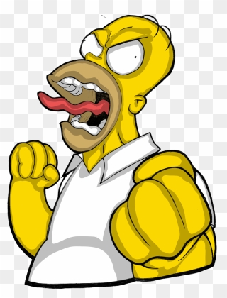Homer Simpson Bart Simpson Anger - Homer Simpson Png Angry Clipart