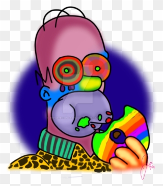 Simpsons Drawing Trippy, Picture - Simpsons Trippy Png Clipart