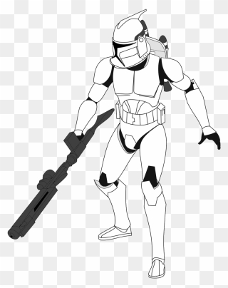 Star Wars Clone Wars Jet Troopers - Star Wars Drawings Clone Clipart