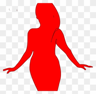 Dancing Curvy Woman Silhouette Clipart