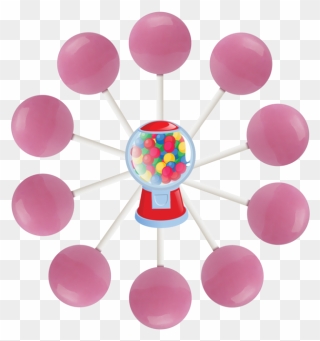 Bubblegum Bubble Png - Original Gourmet Lollipops Bubble Gum Clipart