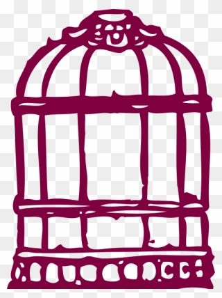 Birdcage Vintage Baroque - Parrot In Cage Png Clipart