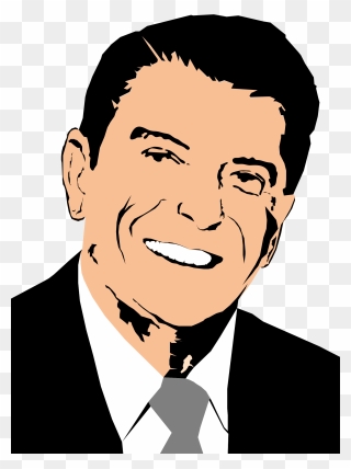 Clipart Face Cowboy - Cartoon Images Of Ronald Reagan - Png Download