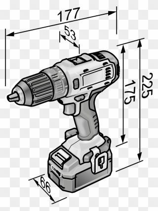 Impact Drill Black And White Drawing Clipart