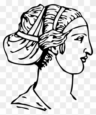 Greek Hairstyle Clipart