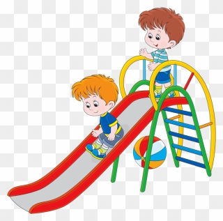 Play On The Slide Clipart - Png Download