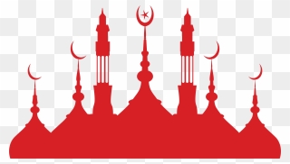 Mosque Silhouette Islamic Architecture - Eid Ul Adha Temple Clipart
