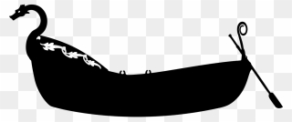 Rowboat Silhouette Clipart