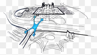 Footbridge Sheikh Zayed Grand Mosque - Sketch Clipart