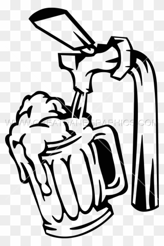 Pint Of Beer Drawing - Beer Tap Clipart - Png Download