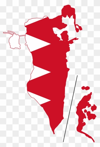 Bahrain Flag Map Png Clipart
