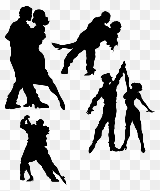 Modern Dance Silhouette Photography - Silhouette Romantic Couple Dancing Clipart