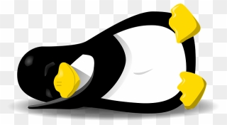 Tux Asleep Clipart - Linux Penguin Png Transparent Png