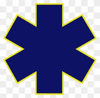 First Responders Clipart With A Cross Clip Royalty - Medical Symbol Snake Blue - Png Download