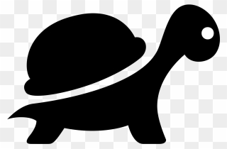 Tortoise Vector Black And White - Transparent Turtle Icon Png Clipart