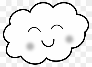 Printable Cloud Coloring Pages - Smile Cloud Png Clipart
