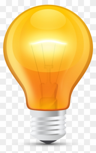 Incandescent Light Bulb Icon - Light Bulb Icon Clipart