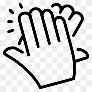 Clap - Clapping Hands Clipart Black And White - Png Download