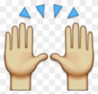 Hands Up Emoji Png 4 » Png Image - Hands Raised Emoji Png Clipart